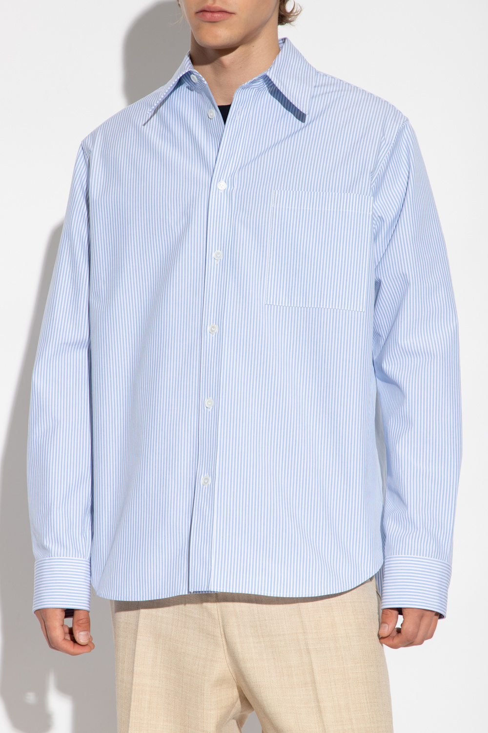 Bottega Veneta Fantasia-print shorts - Striped shirt Bottega